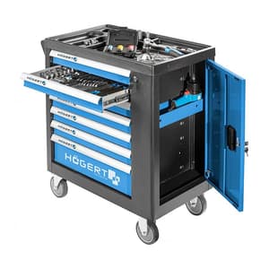 Hogert 700 x 455 x 900 mm / 7 Drawers Tools Cabinet With Side Door, HT7G049