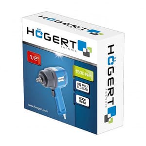 Hogert 1/2 inch Pneumatic Impact Wrench (Max. Torque 1500 Nm), HT4R623