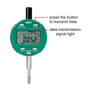 Insize 0 - 12.7 mm / 0.5 inch Flat Back Digital Indicator for Bore Gauges, 2108-10F