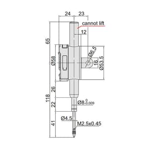 Insize 0 - 25.4 mm / 1 inch Lug Back Digital Indicator (Standard Type), 2112-25