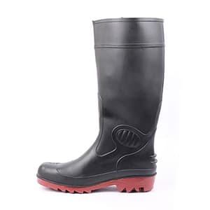Hillson Dragon 512 Dual Density PVC Safety Gumboots with Steel Toe - Black & Red (15 inch Height)
