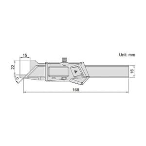 Insize 0-10 mm / 0-0.39 inch Digital Chamfer Gage, 1180-6