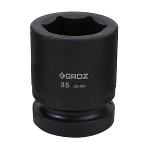 Groz 65 mm 1" Sq. Drive Hex Impact Socket, ISKT/H/0-1/65