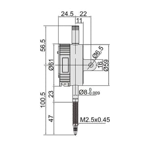 Insize 12.7 mm / 0.5 inch Waterproof Digital Indicator, 2115-101