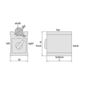Insize 70 x 60 x 73 mm Magnetic 'V' Block (Economic Type), 6890-702