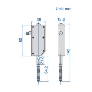 Insize 12 mm / 0.47 inch Capacitance Linear Gage, 7107-11