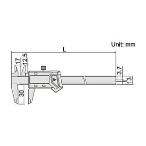Insize 100 mm / 4 inch Mini Digital Caliper, 1111-100A
