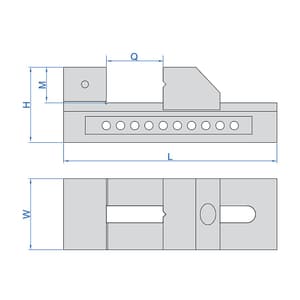 Insize 0 - 65 mm Quick Moving Precision Vice, 6526-65