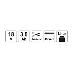 Yato 18V  / 3.0 Ah Li-Ion Hedge Trimmer, YT-85100