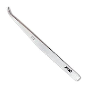 Ozar 115 mm Stainless Steel Precision Assembly Tweezer - Fine Curved, ATW-0257