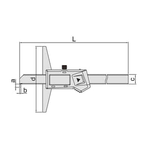 Insize 150 mm / 6 inch Digital Hook Depth Gauge, 1142-150A