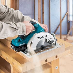 Makita 18V X 2 (36V) LXT BL 185 mm (7-1/4") Magnesium Cordless Circular Saw with Rapid Charger & 2 Pcs 5.0 Ah Batteries, DHS780PT2J