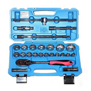 Taparia 25 Pcs 1/2 Inch Sq. Drive Hexagonal Socket Set (12PT), BMS 17HXL