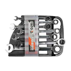 Yato 10 - 19 mm / 7 Pcs Combination Ratchet Wrench Set, YT-0208