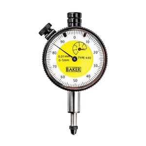 Baker 5.0 mm Mechanical Plunger Type Dial Gauge (Model 40), K40
