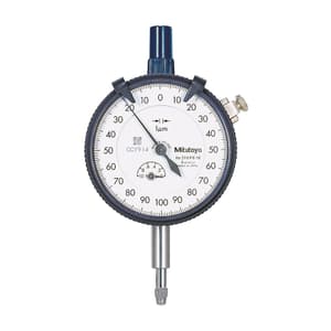 Mitutoyo 1 mm Standard Type Dial Indicator, Lug Back - Series 2 (Shockproof & Jeweled Bearing), 2109 S-10