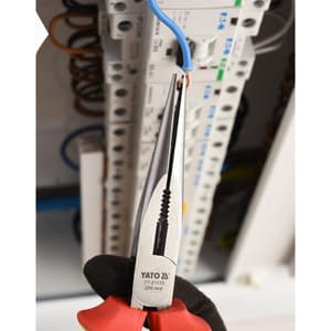 Yato 8 inch / 200 mm Insulated Long Nose Pliers (VDE), YT-21155