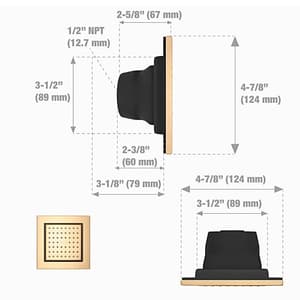 Kohler Watertile 54-nozzle Bodyspray in Brushed Rose Gold Finish, K-8002IN-BRD