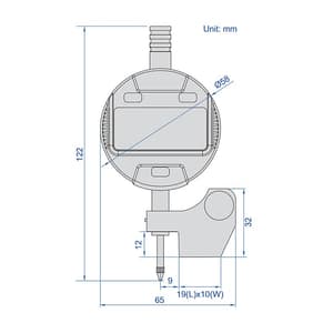 Insize 0 - 12.7 mm / 0.5 inch Digital Height Gauge, 2146-4A