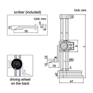 Insize 0 - 300 mm Dial Height Gauge, 1351-300