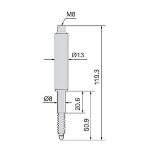 Insize 12 mm Optical Grating Type Linear Gauge, 7138-121