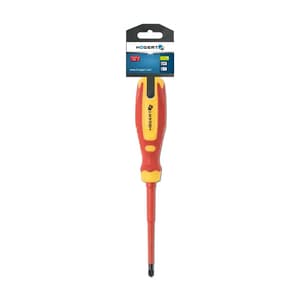 Hogert PZ2 x 100 mm Blade Length Insulated Terminal Pozidrive Screwdriver (VDE), HT1S977