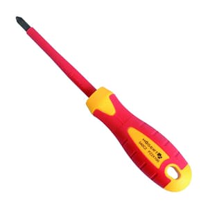 Hogert PZ1 x 80 mm Blade Length Insulated Pozidrive Screwdriver (VDE), HT1S941