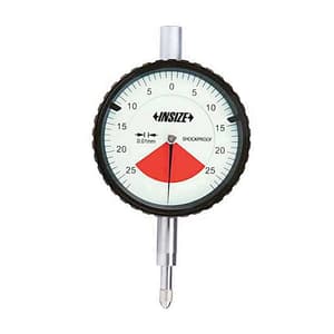 Insize 0 - 1 mm One Revolution Dial Indicator with Flat Back, 2316-1