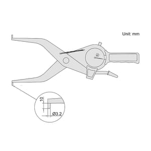 Insize 175 - 195 mm Internal Dial Caliper Gauge (Large Range), 2334-195