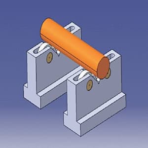 Crystal 230 x 100 x 150 mm Roller Bearing 'V' Blocks (Pack of 2 Pcs), AA-3712