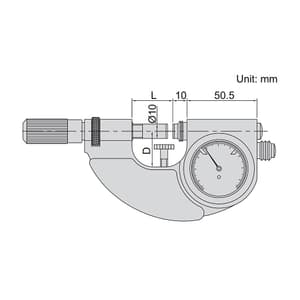 Insize 75 - 100 mm IP54 Waterproof Dial Snap Gauge (Economic Type), 3334-100