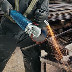 Bosch 230mm / 9 inch 2400W Professional Heavy Duty Large Angle Grinder (Cyclon Tech), GWS 24-230 JZ
