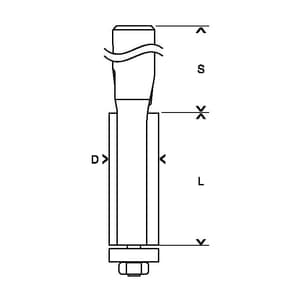 Bosch 6.4 mm Wood Laminate Trim Bit (Chamfer Bit), 2 608 628 461