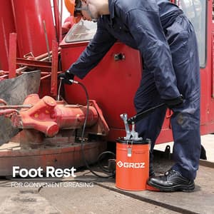 Groz 6 Kg Hand Operated Bucket Grease Pump With Variable Handle Setting (Without Wheel), VGP/6A