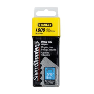 Stanley 14 mm 9/16 Inch Heavy Duty Staples G-Type (Pack of 1000 Pcs), 1-TRA709T