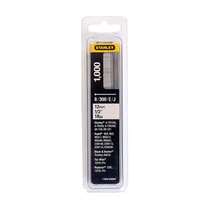 Stanley 12 mm 1/2 Inch Brad Nails  J Type (Pack of 1000 Pcs), 1-SWK-BN050T
