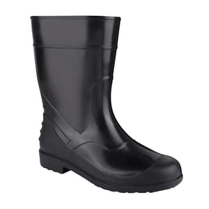 Alko Plus 9 inch PVC Gumboot without Cotton Lining & Steel Toe (Black), APS G19