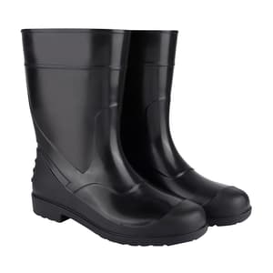 Alko Plus 9 inch PVC Gumboot without Cotton Lining & Steel Toe (Black), APS G19