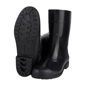 Alko Plus 9 inch PVC Gumboot without Cotton Lining & Steel Toe (Black), APS G19