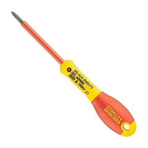 Stanley PH2 x 125 mm Blade Length Fatmax Insulated Phillips Screwdriver (VDE), 0-65-416