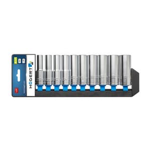 Hogert 10 Pcs 1/2 Inch Sq. Drive Deep Socket Set, HT1A888