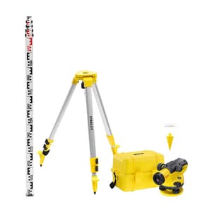 Stanley AL32XL Optical Level Site Pack Set With Tripod And Staff, 1-77-244