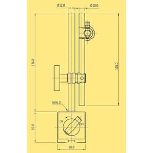 Baker Dial Magnetic Stand With Fine Adjustment, MSF