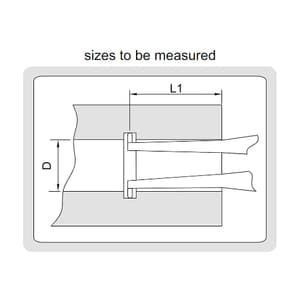 Insize 12.7 - 165 mm Digital Internal Caliper Gauge (Economic Type), 2711-165