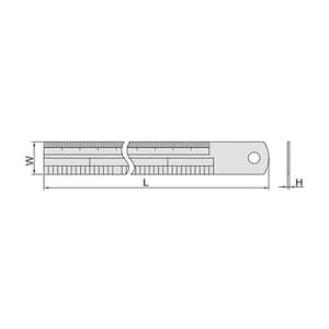 Insize 300 mm / 12 inch Stainless Steel Ruler (Economic Type), 7110-300
