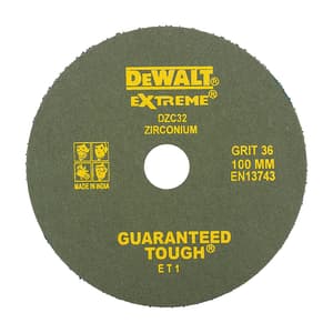 Dewalt 100 mm / 60 Grit Zirconia Fiber Sanding Disc For Metal (Pack of 10 Pcs), DZC33-IN