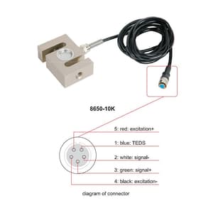Insize 500N / 50Kg Compression Sensor (S-Type Tensile), 8650-500A
