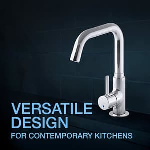 Kohler Cuff Single Handle Deck Mount Cold-Only Kitchen Faucet In Polished Chrome Finish, K-37313IN-4-CP