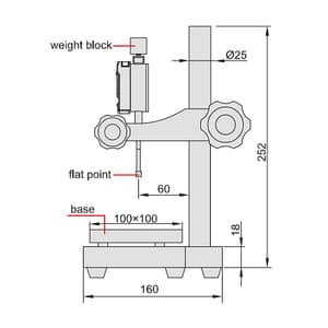 Insize 0 - 12.7 mm / 0 - 5 inch Digital Rubber Thickness Gauge, 2878-6A