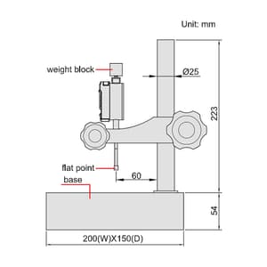 Insize 0 - 12.7 mm / 0 - 5 inch Digital Rubber Thickness Gauge, 2878-71A